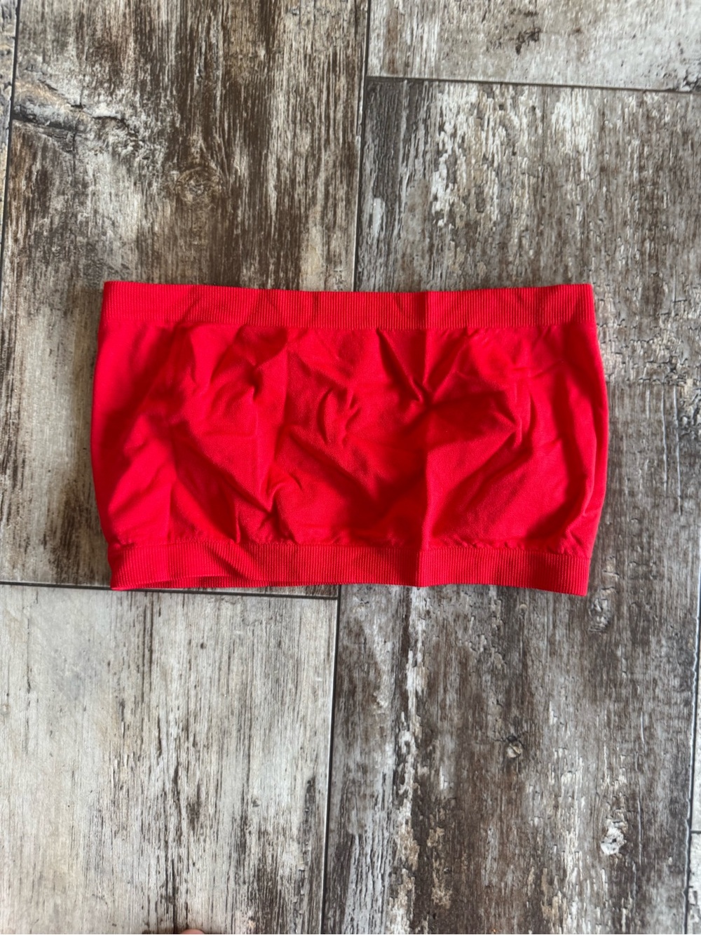 2 for $10 sale: Paradise red nylon bandeau top - M